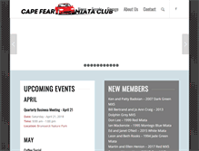 Tablet Screenshot of capefearmiataclub.com